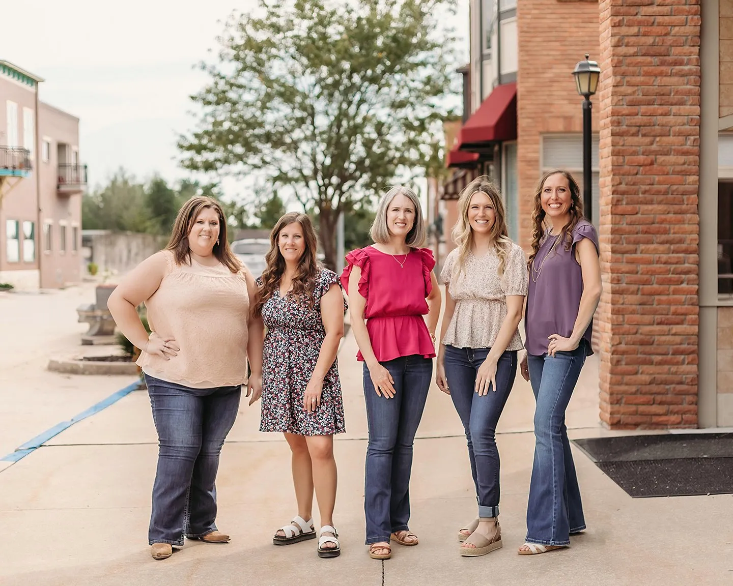 The Sally Powell DDS dental team outside the practice